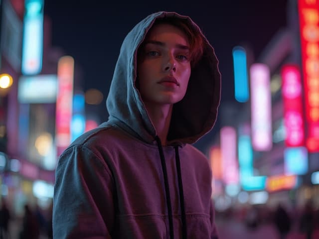 Nighttime Fashion Photography for Hoodies