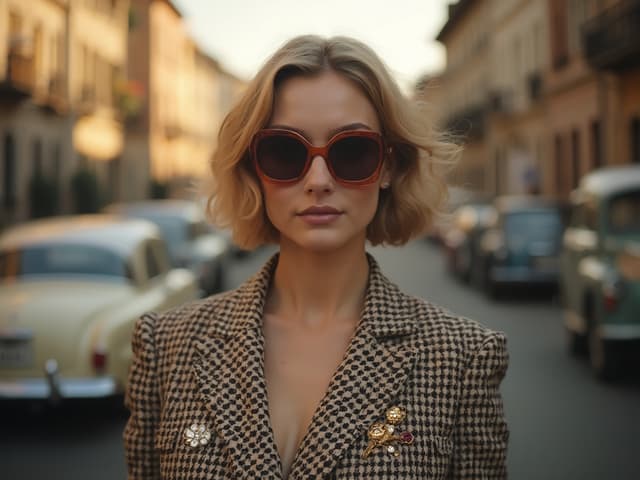 Retro Aesthetic Fashion Photography for Blazers
