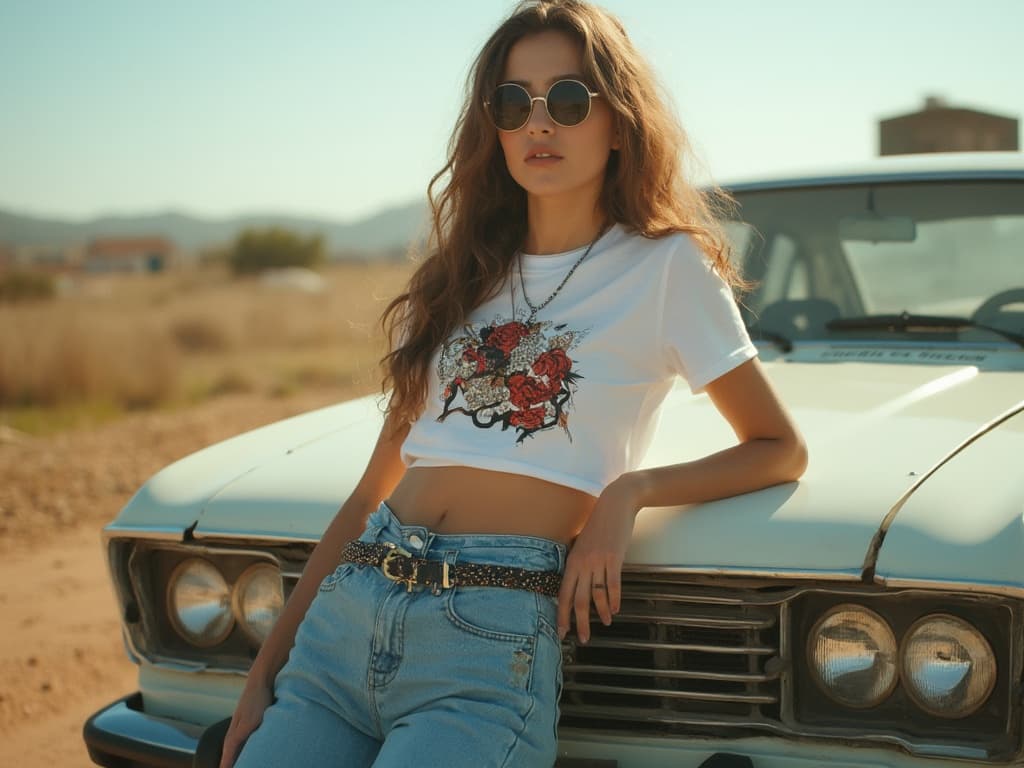Exploring Retro Aesthetic Fashion Photography: Denim Edition