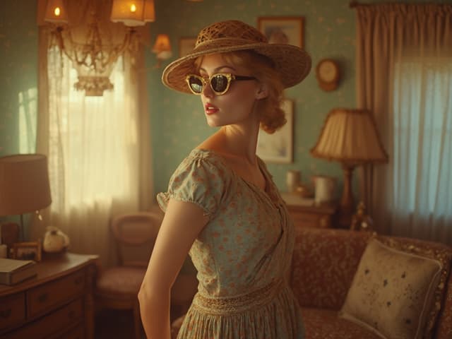 Retro Aesthetic Fashion Photography for Dresses