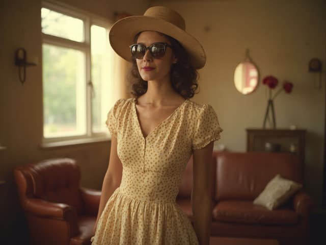 Retro Aesthetic Fashion Photography for Dresses