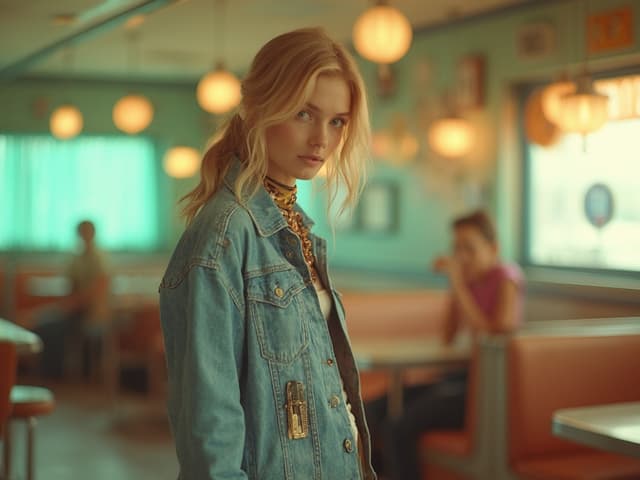 Retro Aesthetic Fashion Photography for Jackets