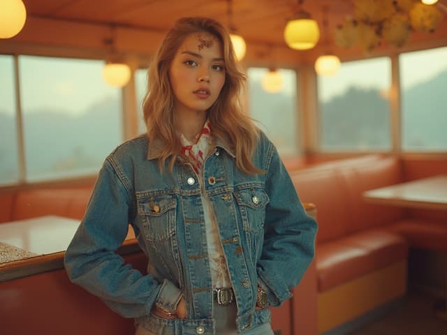 Retro Aesthetic Fashion Photography for Jackets