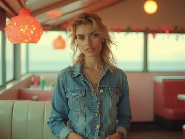 Retro Aesthetic Fashion Photography for Jackets