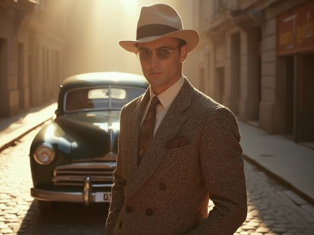 Retro Aesthetic Fashion Photography for Suits