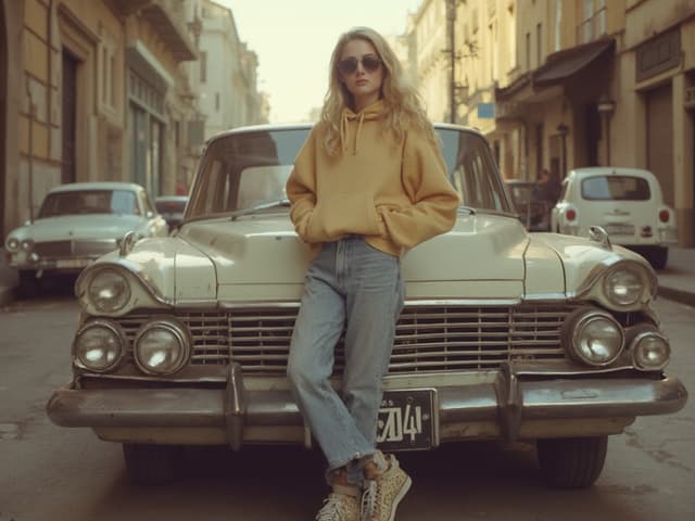 Vintage Fashion Photography for Hoodies