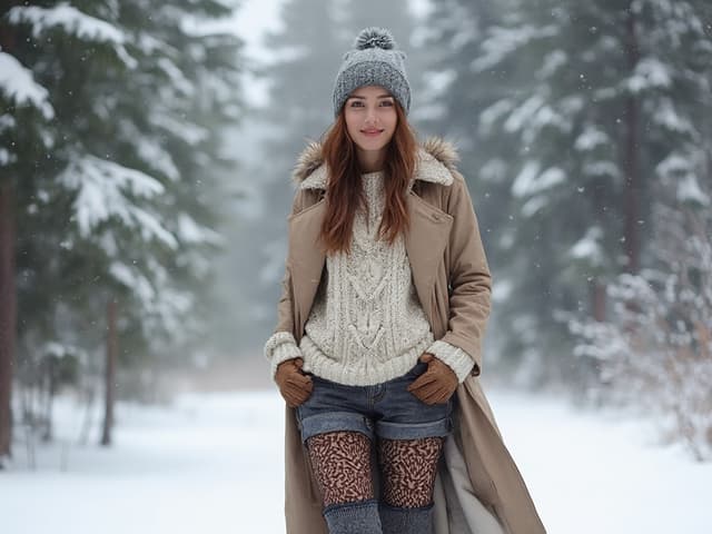 Winter Fashion Photography for Shorts