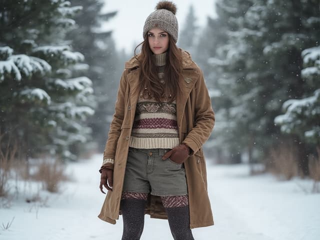 Winter Fashion Photography for Shorts