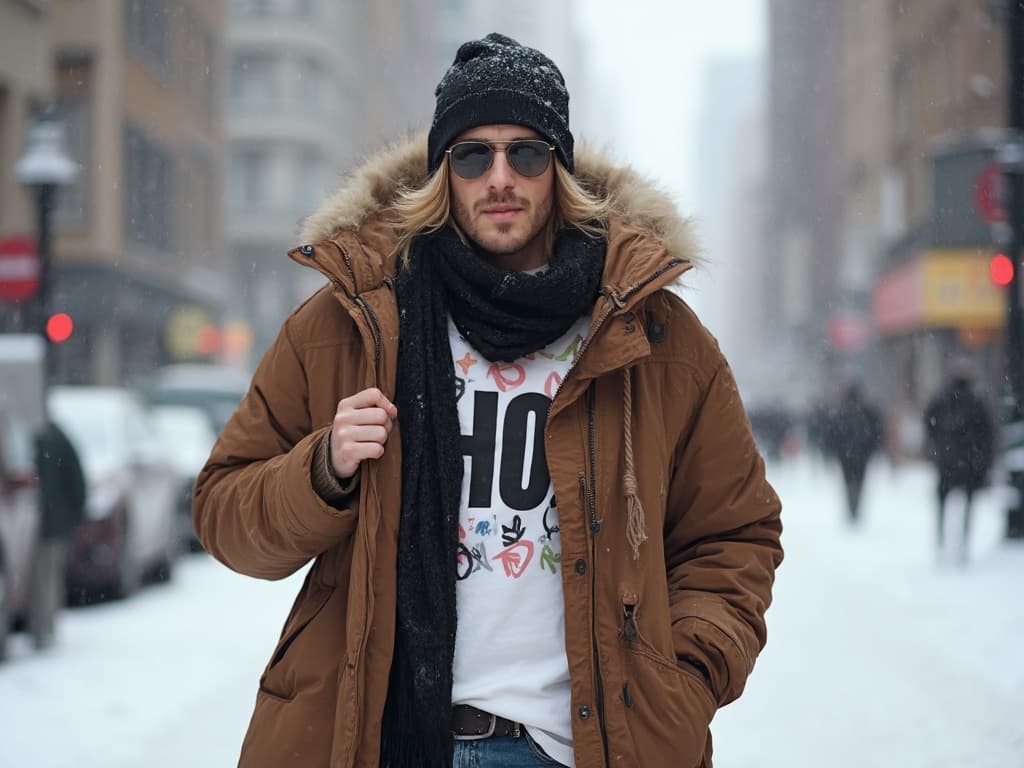 Winter Fashion Photography for T-shirts