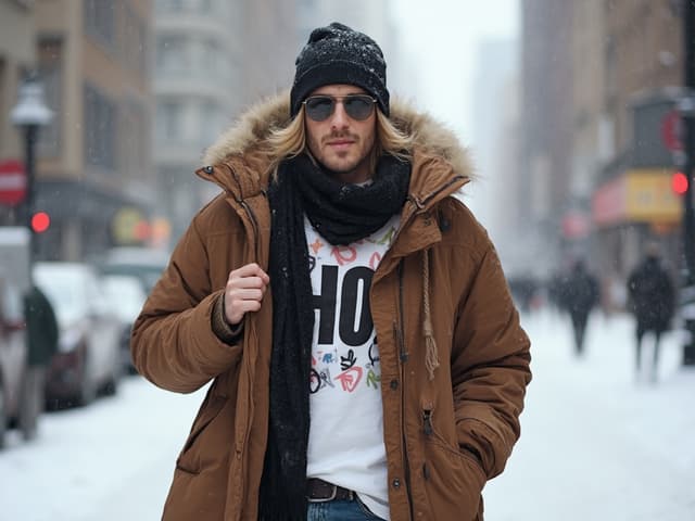 Winter Fashion Photography for T-shirts