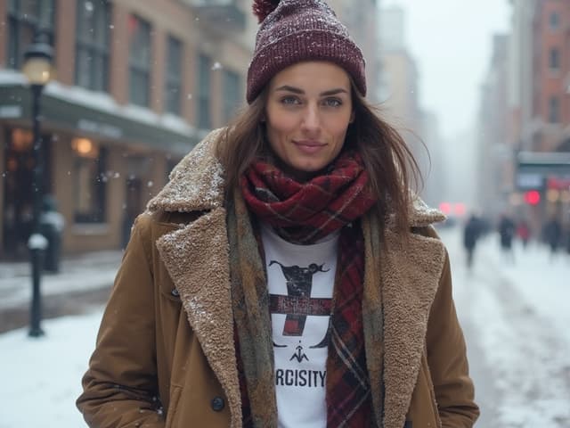 Winter Fashion Photography for T-shirts