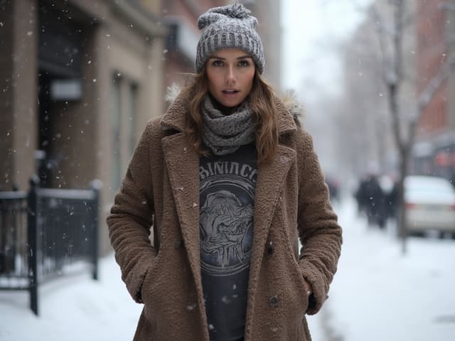 Winter Fashion Photography for T-shirts