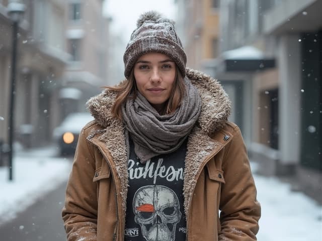 Winter Fashion Photography for T-shirts