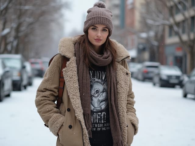 Winter Fashion Photography for T-shirts