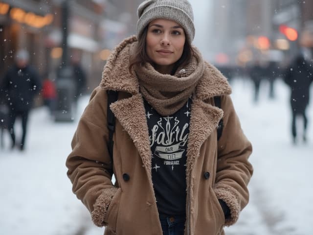 Winter Fashion Photography for T-shirts