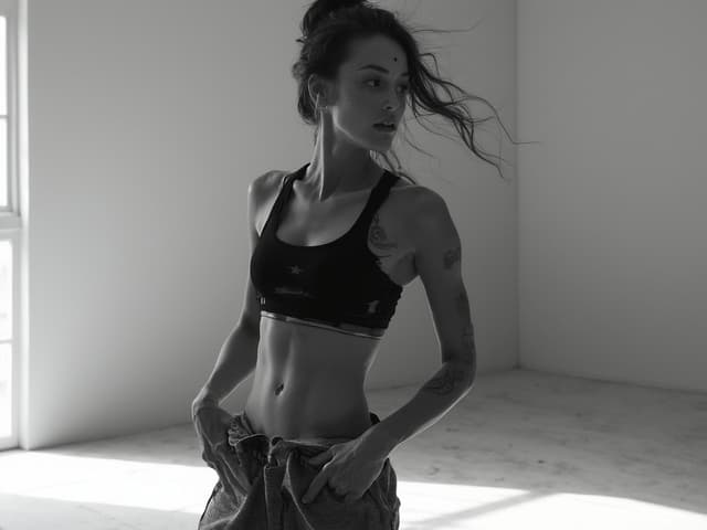 Black and White Fashion Photography for Activewear