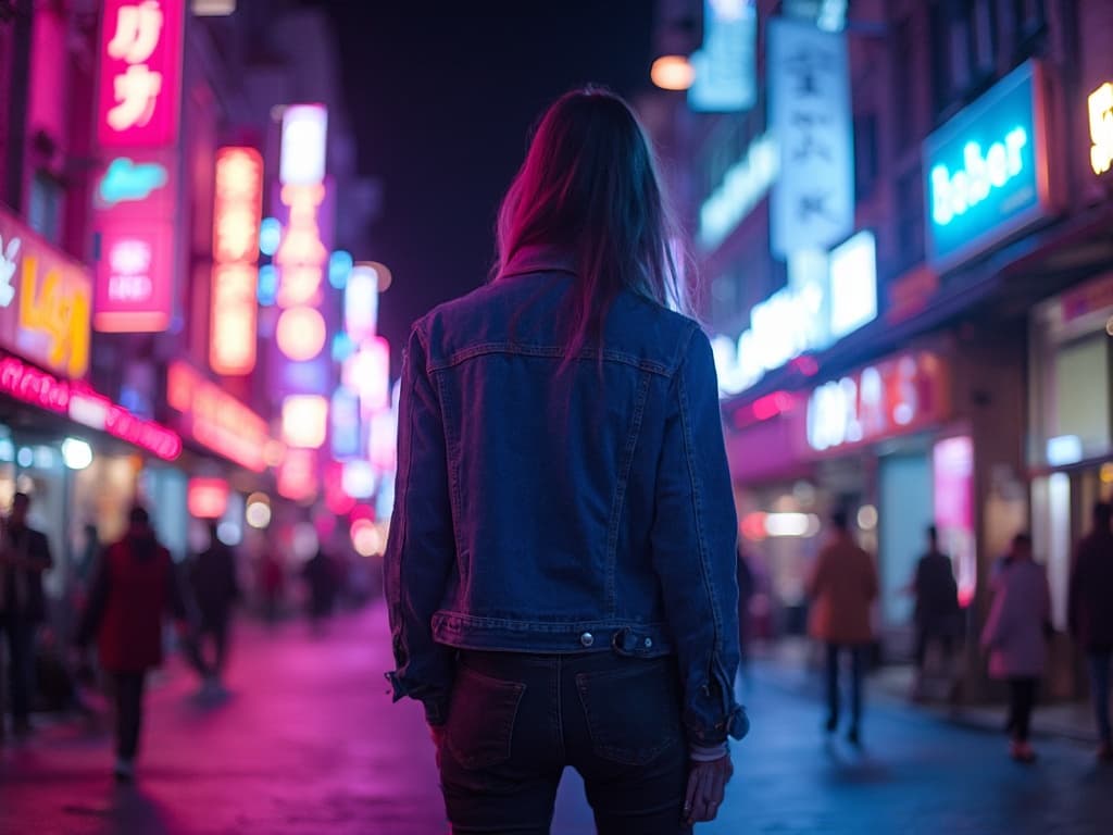 Neon Light Fashion Photography example 2