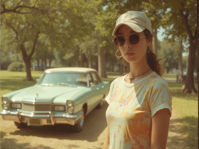 Retro Aesthetic Fashion Photography for T-shirts